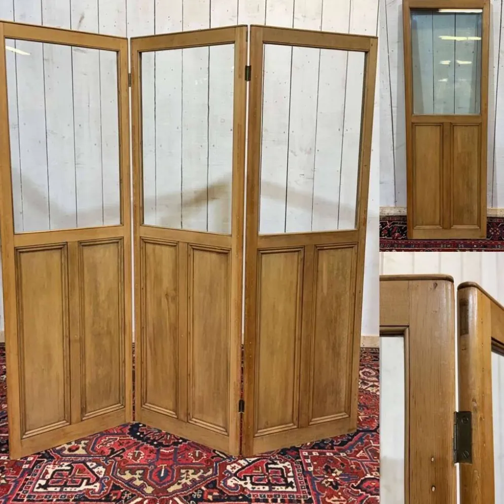 Paravent anglais, anciennes portes 19ème en sapin
