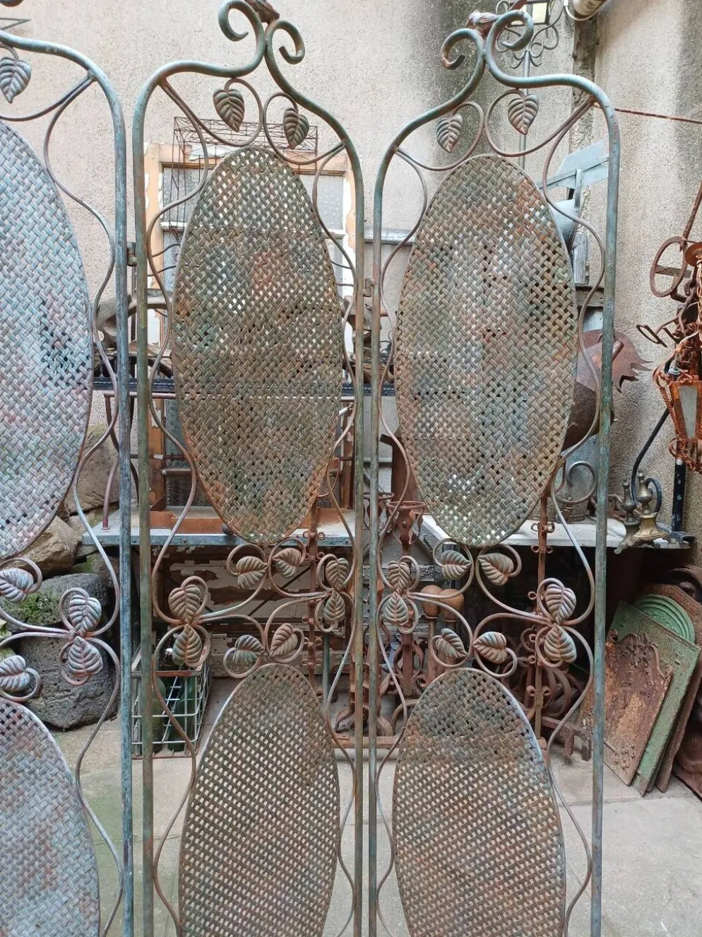 Paravent aux oiseaux, fer forgé 1960, 70