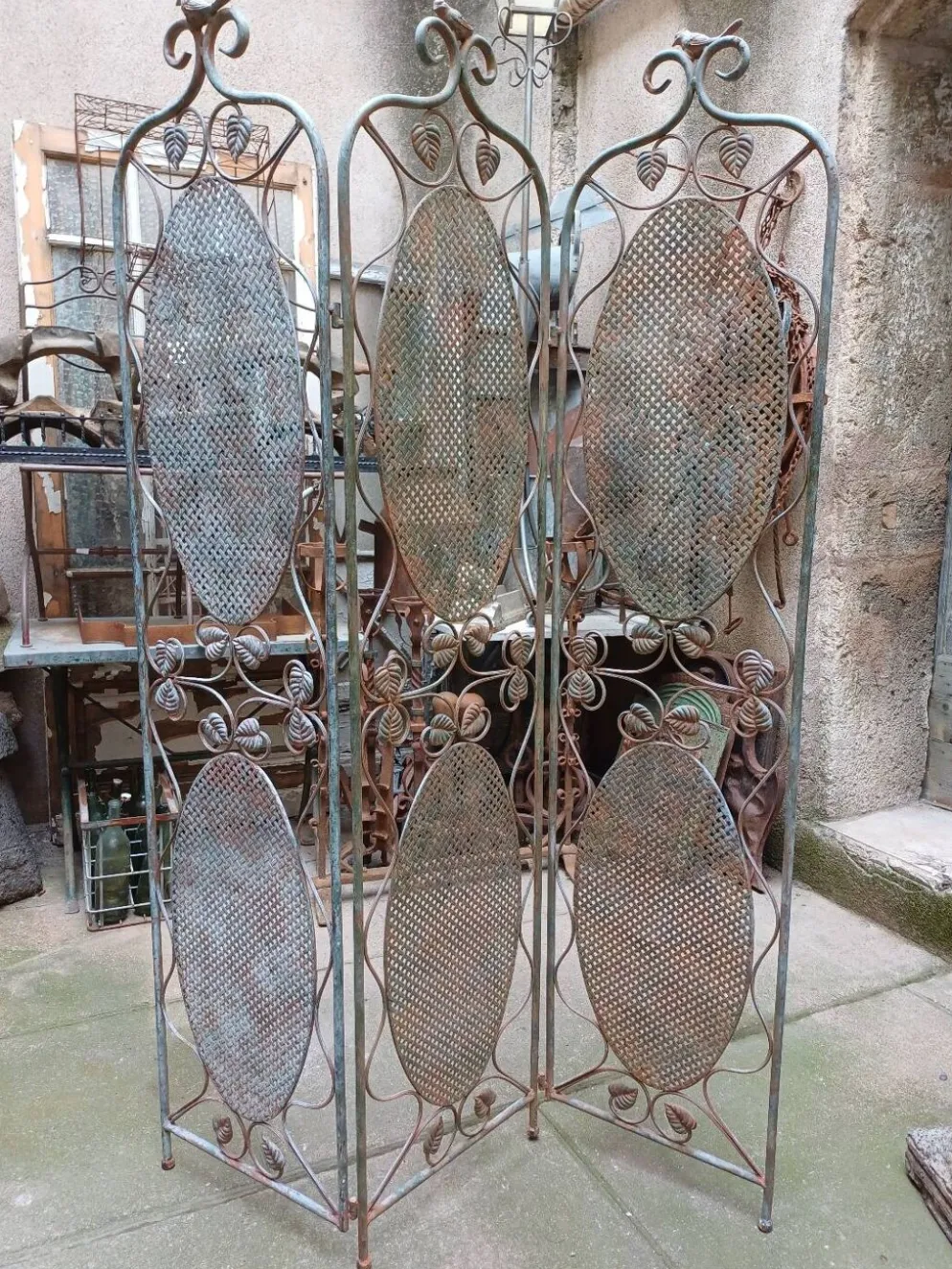Paravent aux oiseaux, fer forgé 1960, 70