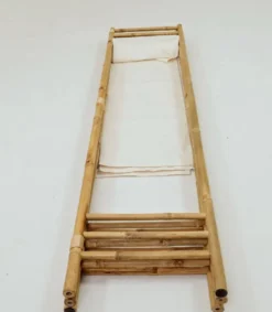 Paravent bambou 3 cadres tissu beige