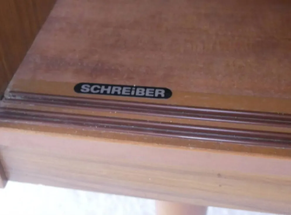 Paravent bibliothèque en teck vintage par Schreiber, années 1970, milieu du siècle.