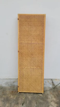 Paravent claustra en cannage vintage- 1950s