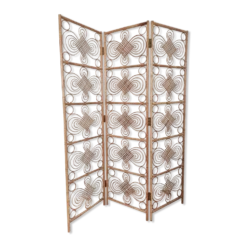 Paravent / cran de pice en rotin, style scandinave moderne, sudois, milieu des annes 1900