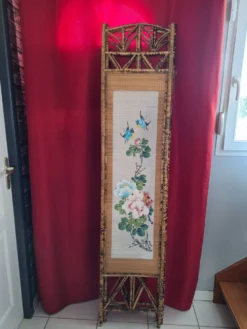 Paravent en bambou decor asiatique