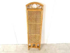 Paravent en bambou ou écran pliant, années 1970