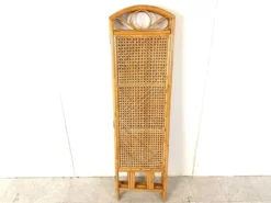 Paravent en bambou ou écran pliant, années 1970