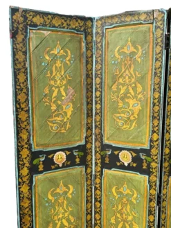 Paravent en bois peint, Inde XIXème