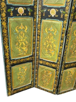 Paravent en bois peint, Inde XIXème
