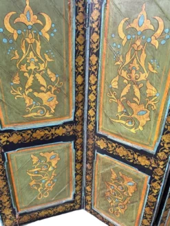 Paravent en bois peint, Inde XIXème
