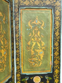 Paravent en bois peint, Inde XIXème