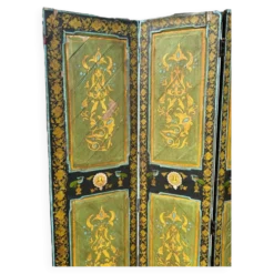 Paravent en bois peint, Inde XIXème
