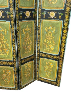 Paravent en bois peint, Inde XIXème