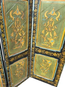 Paravent en bois peint, Inde XIXème