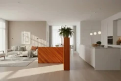 Paravent en hêtre vintage des années 1960 avec un design à lattes élégant.