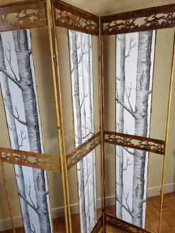 Paravent en métal relooké 3 volets 170 cm