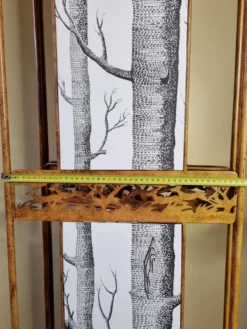 Paravent en métal relooké 3 volets 170 cm