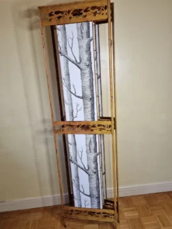 Paravent en métal relooké 3 volets 170 cm