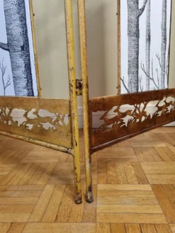 Paravent en métal relooké 3 volets 170 cm