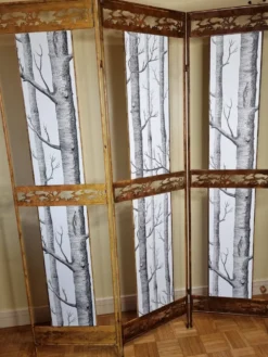 Paravent en métal relooké 3 volets 170 cm