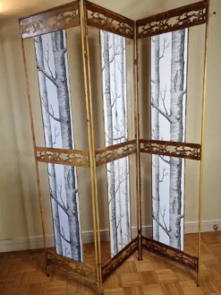 Paravent en métal relooké 3 volets 170 cm