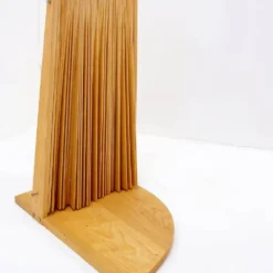 Paravent en pin en forme d'éventail de style moderne, France, années 1970 - Ø 113cm