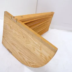 Paravent en pin en forme d'éventail de style moderne, France, années 1970 - Ø 113cm