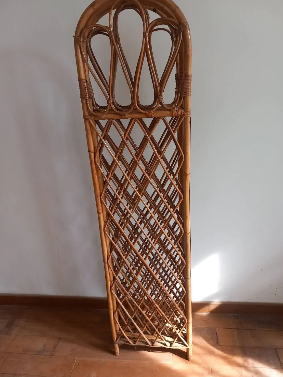 Paravent en rotin vintage