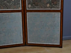 Paravent en tissu, acajou et bois de rose – 1900