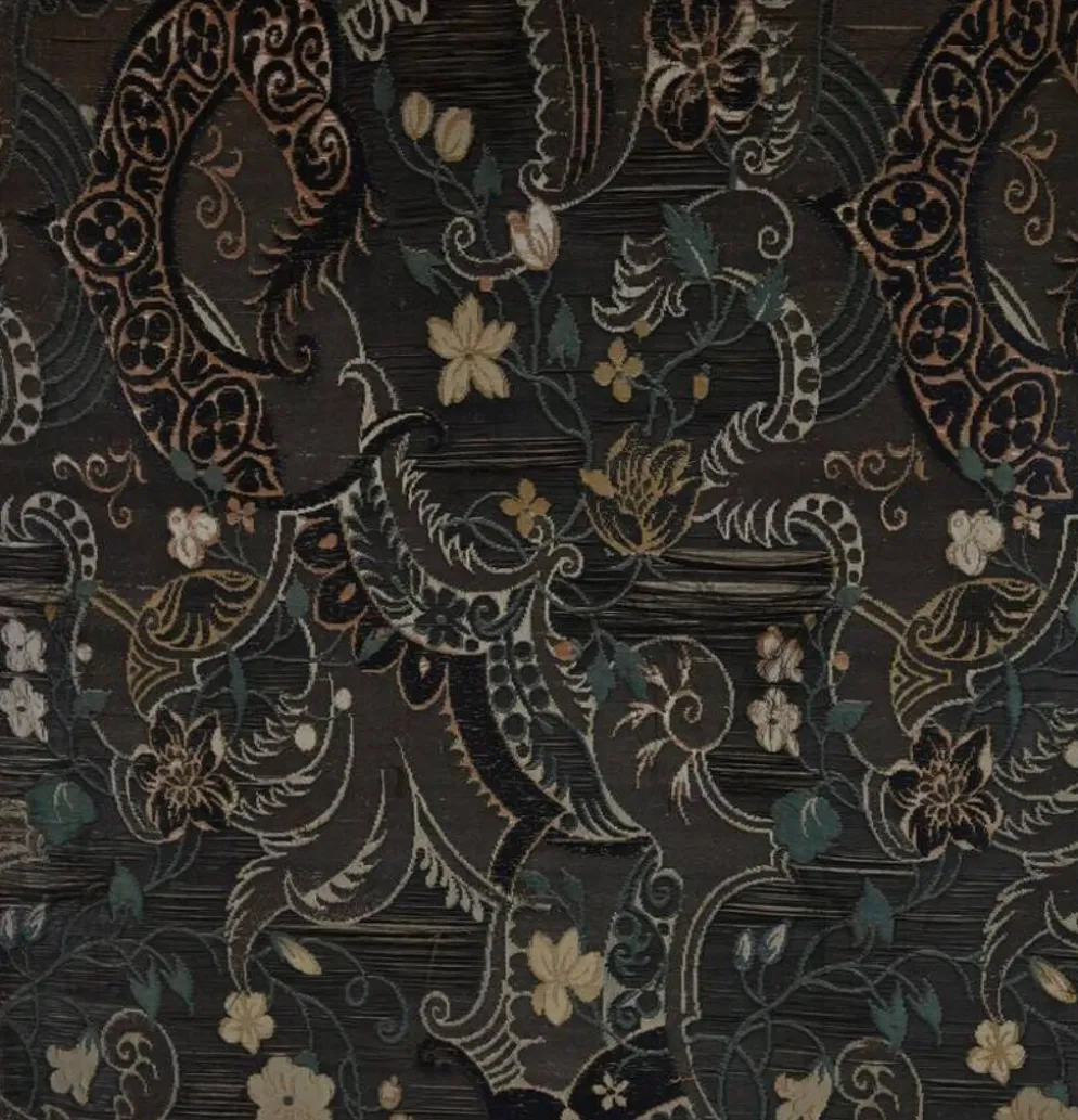 Paravent en tissu, acajou et bois de rose – 1900