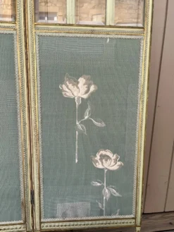 Paravent en verre et tissu
