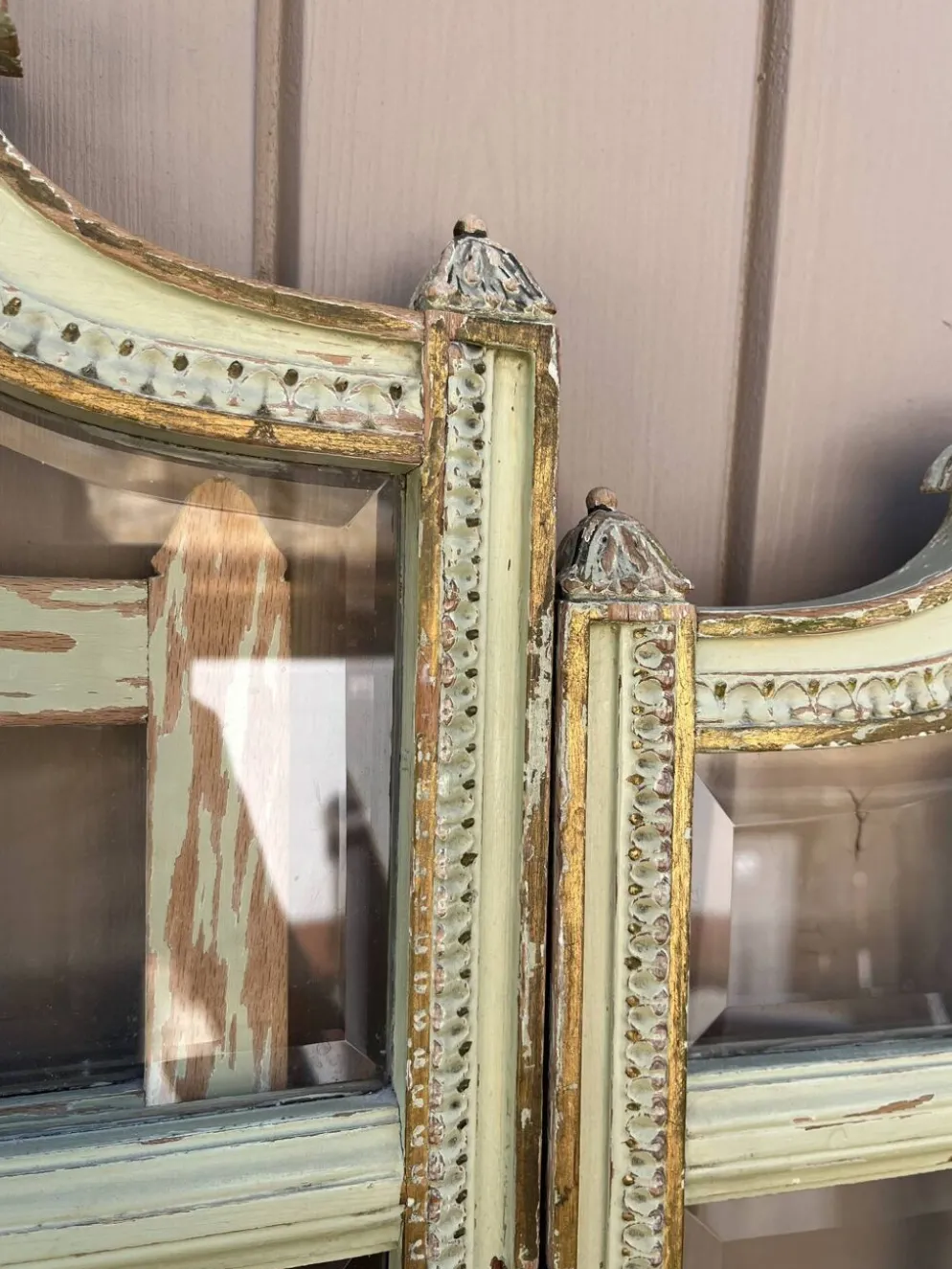 Paravent en verre et tissu