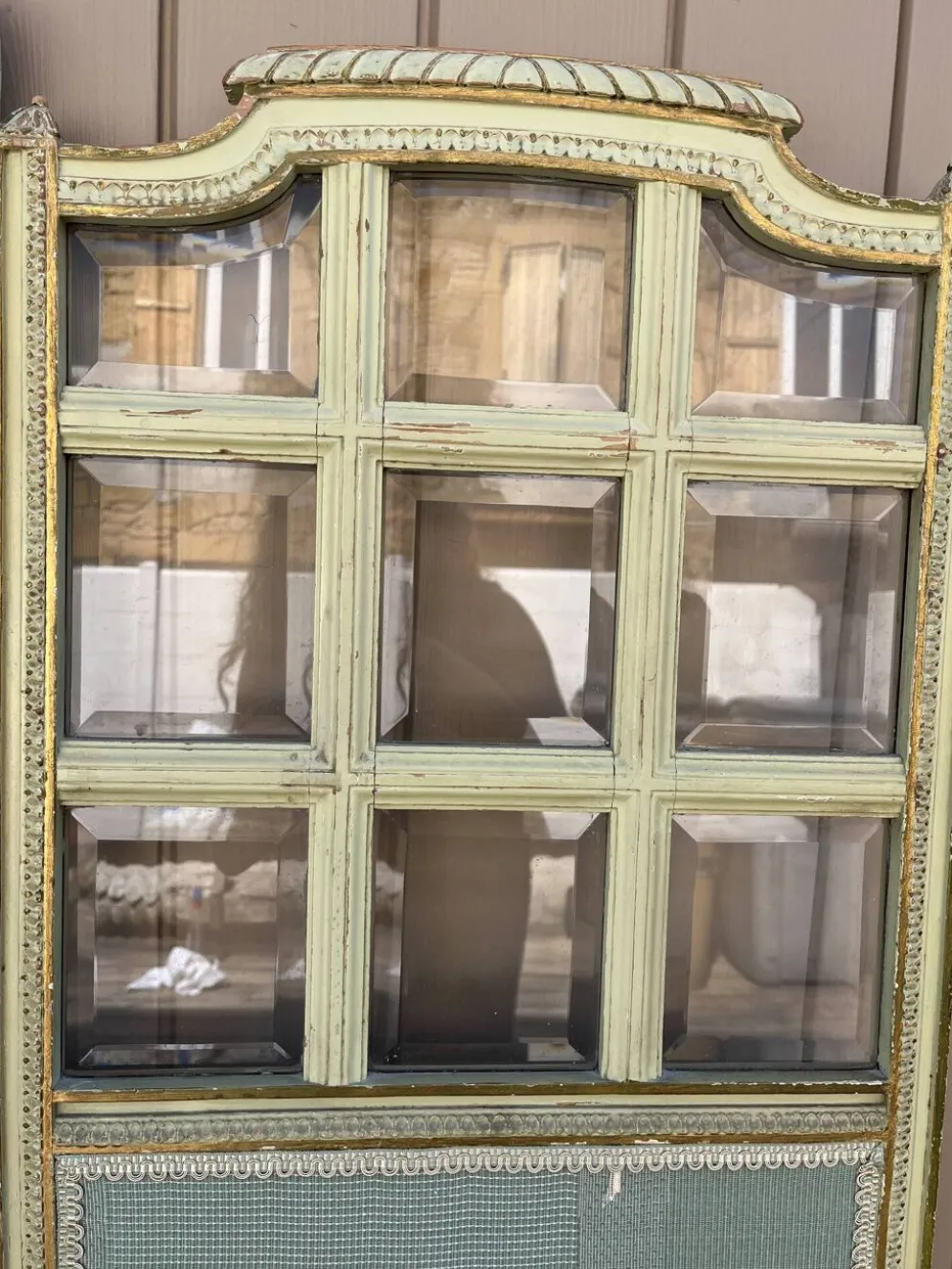 Paravent en verre et tissu