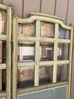 Paravent en verre et tissu