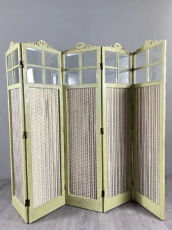 Paravent à 5 feuilles de style Louis XVI, XIXe Siècle