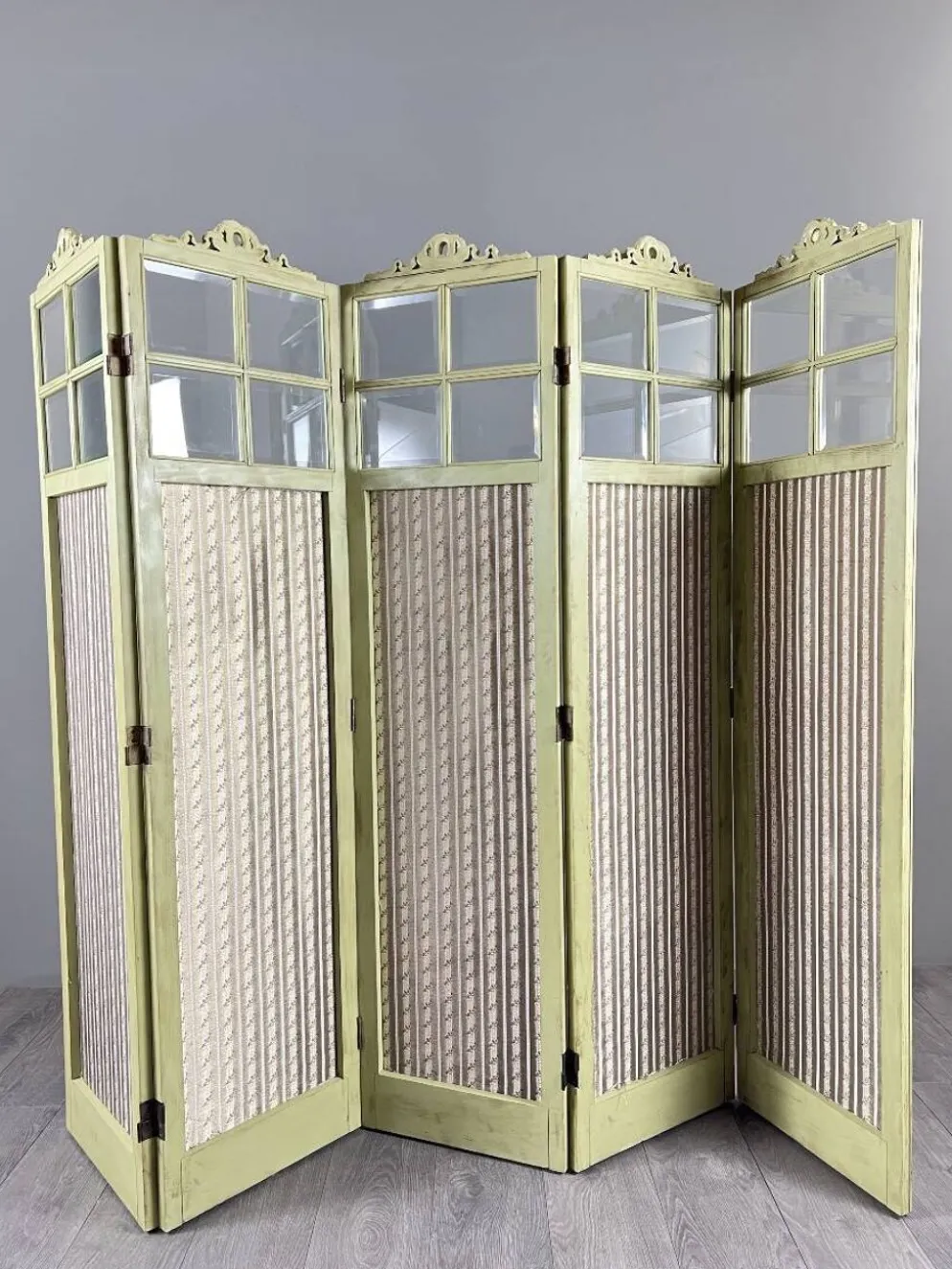 Paravent à 5 feuilles de style Louis XVI, XIXe Siècle