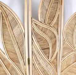 Paravent « feuilles » en rotin