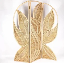 Paravent « feuilles » en rotin