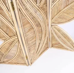 Paravent « feuilles » en rotin