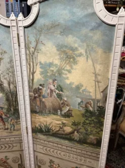 Paravent 4 feuilles époque Louis XVI aux décors champêtre
