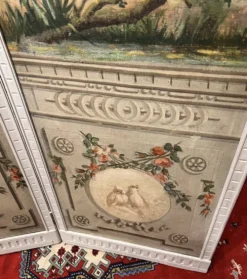 Paravent 4 feuilles époque Louis XVI aux décors champêtre