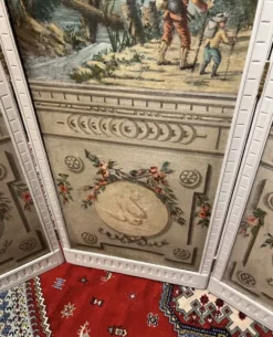 Paravent 4 feuilles époque Louis XVI aux décors champêtre
