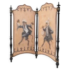 Paravent italien avec peinture décorative récente
