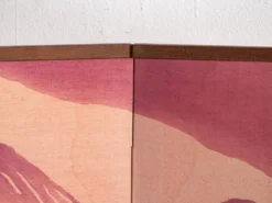Paravent japonais à deux feuilles en textile teint – Japon, vers 1985