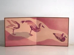 Paravent japonais à deux feuilles en textile teint – Japon, vers 1985