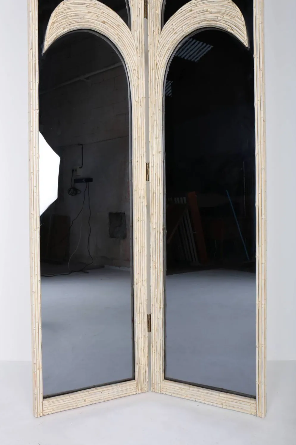 Paravent miroir vivai del sud, italie, années 70