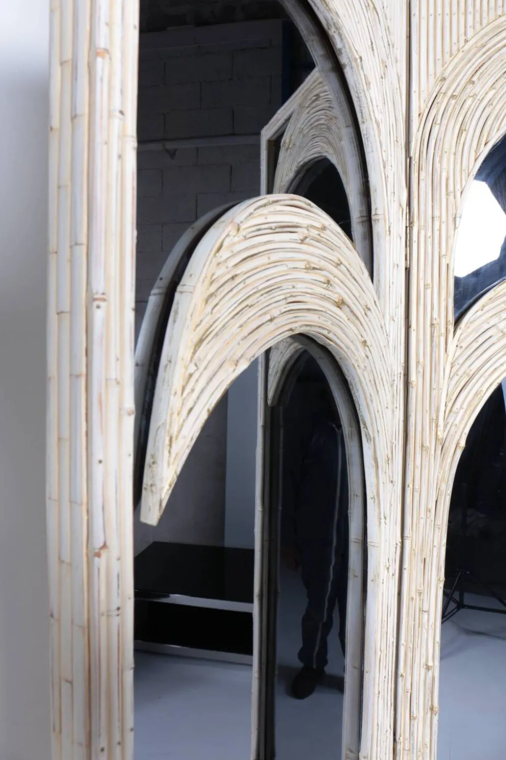 Paravent miroir vivai del sud, italie, années 70