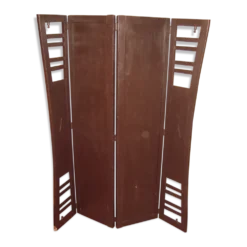Paravent noir en bois