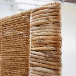 Paravent ou séparateur de pièce en osier et métal