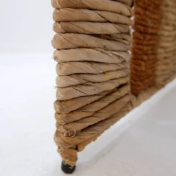 Paravent ou séparateur de pièce en osier et métal