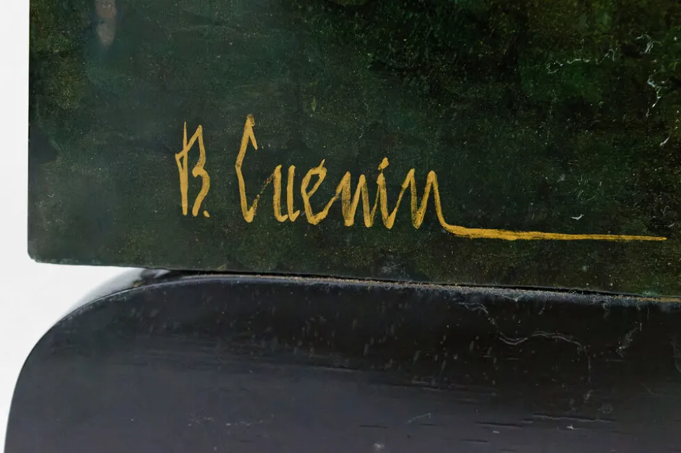 Paravent par Bernard Cuenin au paysage laqué, circa 1970